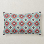 Aztec Tribal Native American Red Blue Pattern Gift Throw Pillows