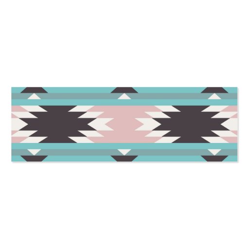 Aztec Tribal Pattern Native American Prints Business Card Template (back side)