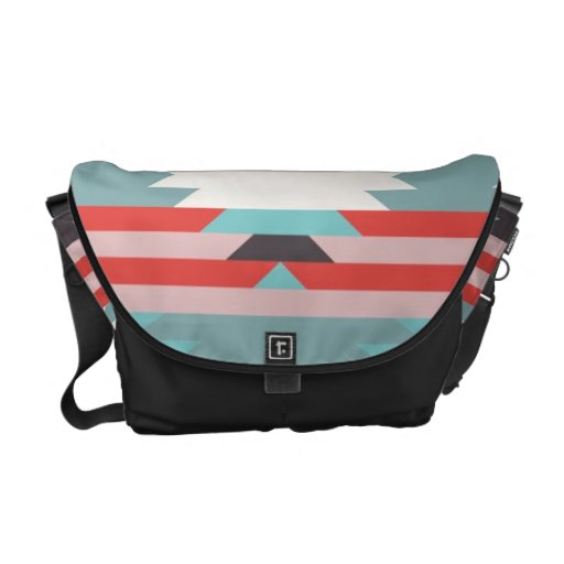 Aztec Tribal Pattern Native American Red Blue Courier Bags