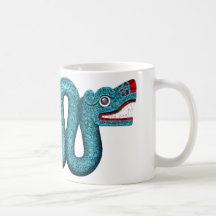 Aztec Turquoise Mosaic Serpent Coffee Mug