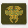 Aztec Twins (green & yellow) Mousepad