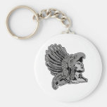 aztec warrior keychains