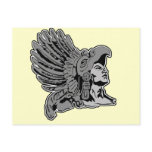 aztec warrior post card