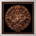 AZTECA ~ Mayan - Aztec Sun Calender Art Print