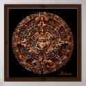 "AZTECA" Mayan Sun Calender Art Print