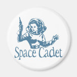 Azul del cadete del espacio iman de nevera