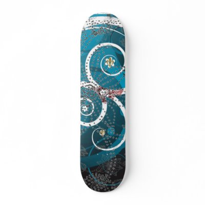 Azul Trans Custom Skate Board by tvillalba