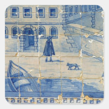 Azulejo tile square sticker