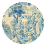 Azulejo tile round stickers