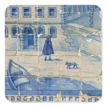 Azulejo tile square sticker