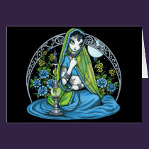 Azura Eclectic Hindi Sari Moon Fairy Card cards