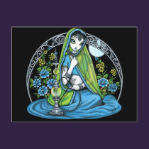 "Azura" Hindi Flower Hookah Princess Fae Postcard