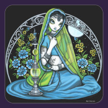 "Azura" Hindi Flower Hookah Princess Fae Stickers