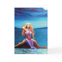 Azure Ocean - Mermaid Art Greeting Card