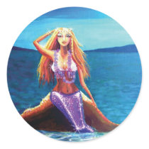 Azure Ocean - Mermaid Art Stickers