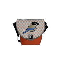 Azure-winged Magpie Messenger Bags