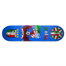 Azzurri blue, Italia panel ball Calcio Skateboard