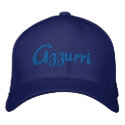 Azzurri Blue Logo Cap for Italian Azzurri fans embroidered hats by Funkart Azzurri Blue Logo Cap for Italian Azzurri fans embroidered hats