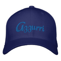 Azzurri Blue Logo Cap for Italian Azzurri fans embroidered hats