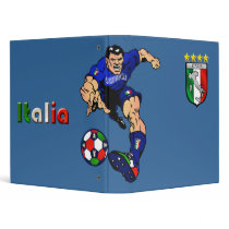 Azzurri Man Italian soccer football gift ideas Vinyl Binder