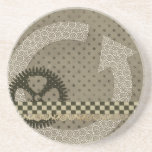 B02 NEUTRAL SCRAPBOOKING POLKADOTS DOTS ARROWS CIR coasters