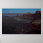 b1041 - Moonset over Canyonlands Print