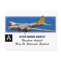 B17G 94th Bomb Group Postcard