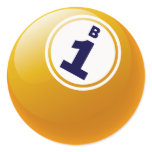 B1 BINGO BALL ROUND STICKER