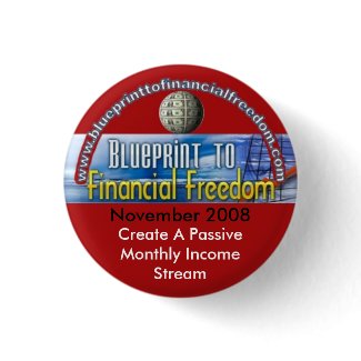 #b2ff Blueprint To Financial Freedom MINI Button Customized with WWW and DATE