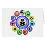 B8 Bingo Babe Greeting Cards