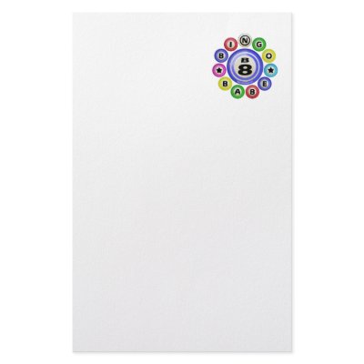 B8 Bingo Babe Custom Stationery by bear518