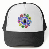 B8 Bingo Dude Trucker Hats
