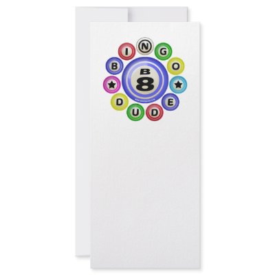 B8 Bingo Dude Full Color Rack Card by bear518