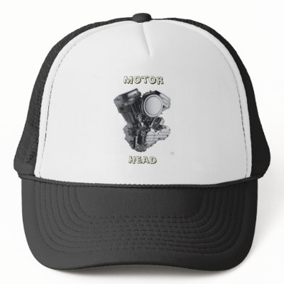 b9_3  panhead motor, Motor, Head Trucker Hat by BigRed269