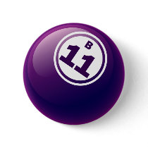 B 11 BINGO BALL PINBACK BUTTON