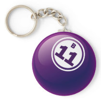 B 11 BINGO BALL KEY CHAINS
