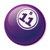 B 11 BINGO BALL REFRIGERATOR MAGNETS