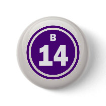 B-14- BINGO BALL PINBACK BUTTONS