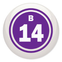 B-14- BINGO BALL ROUND STICKER