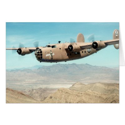 B-24 Liberator Greeting Card by TheTimeCapsule