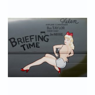 B-25 Briefing Time Nose Art shirt