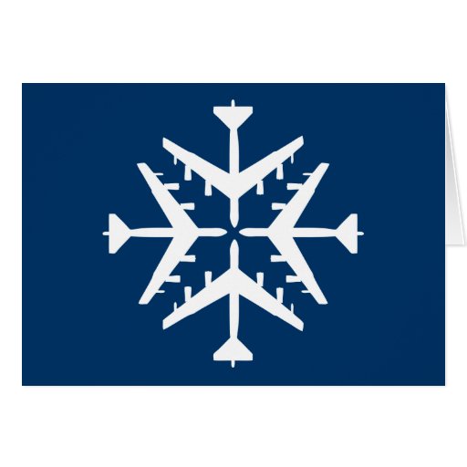 B-52 Aircraft Snowflake Card | Zazzle