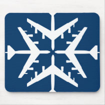 B-52 Aircraft Snowflake Mouse Pads