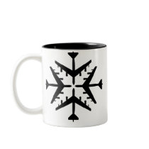 B-52 Aircraft Snowflake Coffee Mug