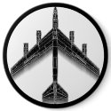 B-52 Peace Button by zazzler55811 B-52 Peace Button