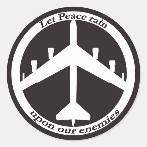 B-52 Peace sign Sticker