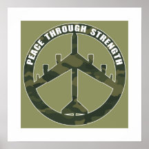 B-52 - Peace through strength - peace symbol Print