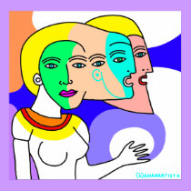 (b)ananartista - portrait of woman posters