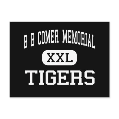 B B Comer Memorial - Tigers - High - Sylacauga Post Card by customteamsportswear