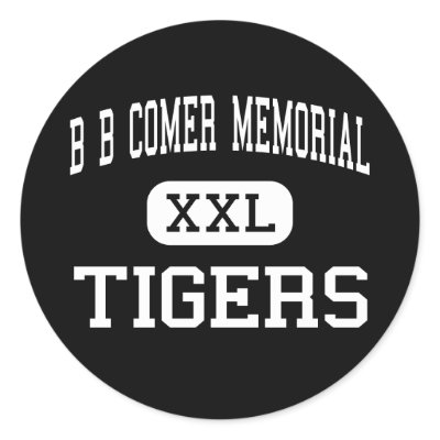 B B Comer Memorial - Tigers - High - Sylacauga Stickers by customteamsportswear